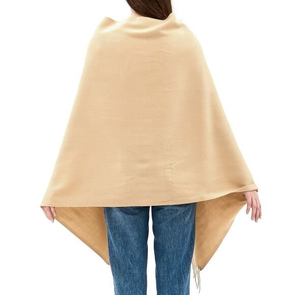 Alpine Swiss Womens Shawl Evening Wrap Pashmina Large Scarf Fringe Cape Poncho - Picture 5 of 7